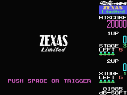 Zexas Limited Title Screen